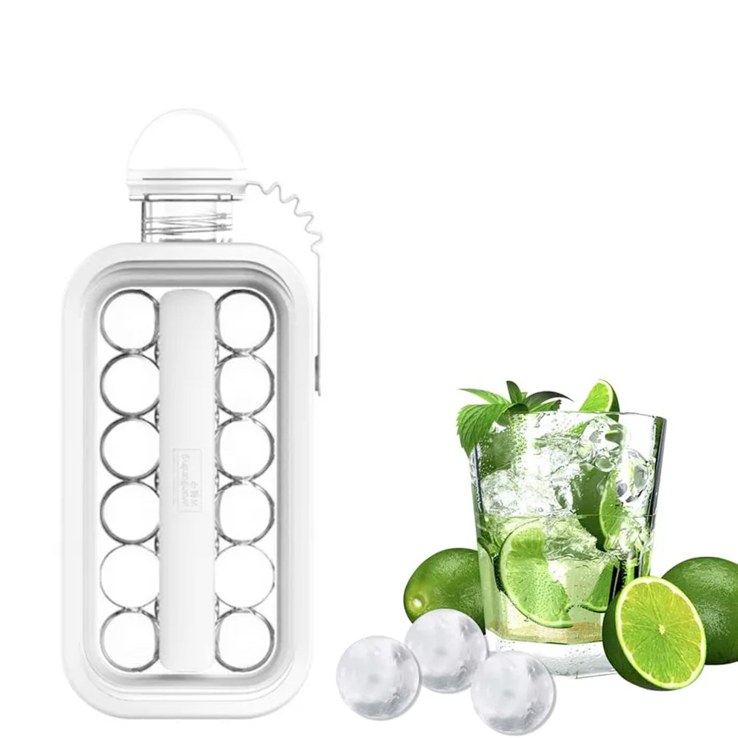 5359 Ice Tray, Foldable Ice Cube Molds with Lid,2-in-1 Ice Box, Ice Cube Speeder, Ice Ball Maker, Ice Cube Making Bottle,14-Ice Balls, For outing camping hiking DeoDap 5359 Ice Tray, Foldable Ice Cube Molds with Lid,2-in-1 Ice Box, Ice Cube Speeder, Ice Ball Maker, Ice Cube Making Bottle,14-Ice Balls, For outing camping hiking DeoDap